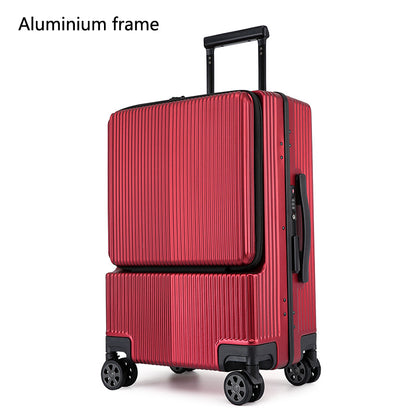 trolley con la cornice in alluminio rosso