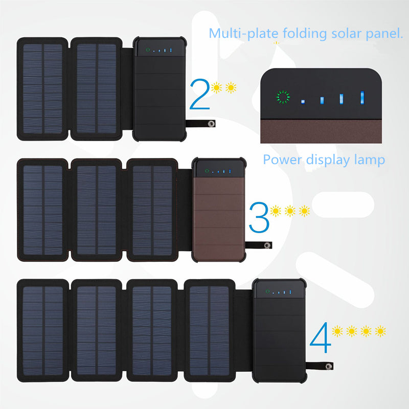 Removable Power Bank with solar panel 