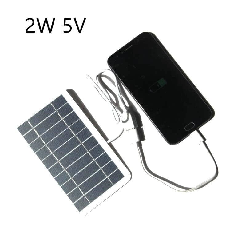 2W USB Outdoor Camping Solar Cell Phone Power Bank Charger