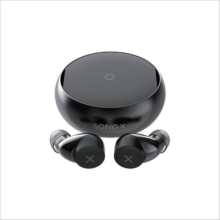 Black Auricolare bluetooth senza fili.