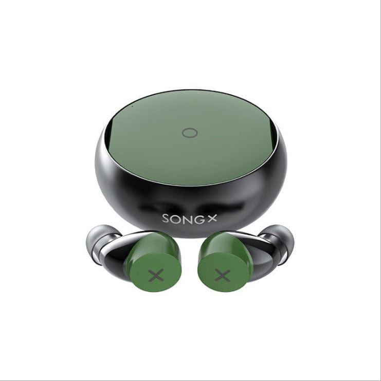 Green Auricolare bluetooth senza fili.