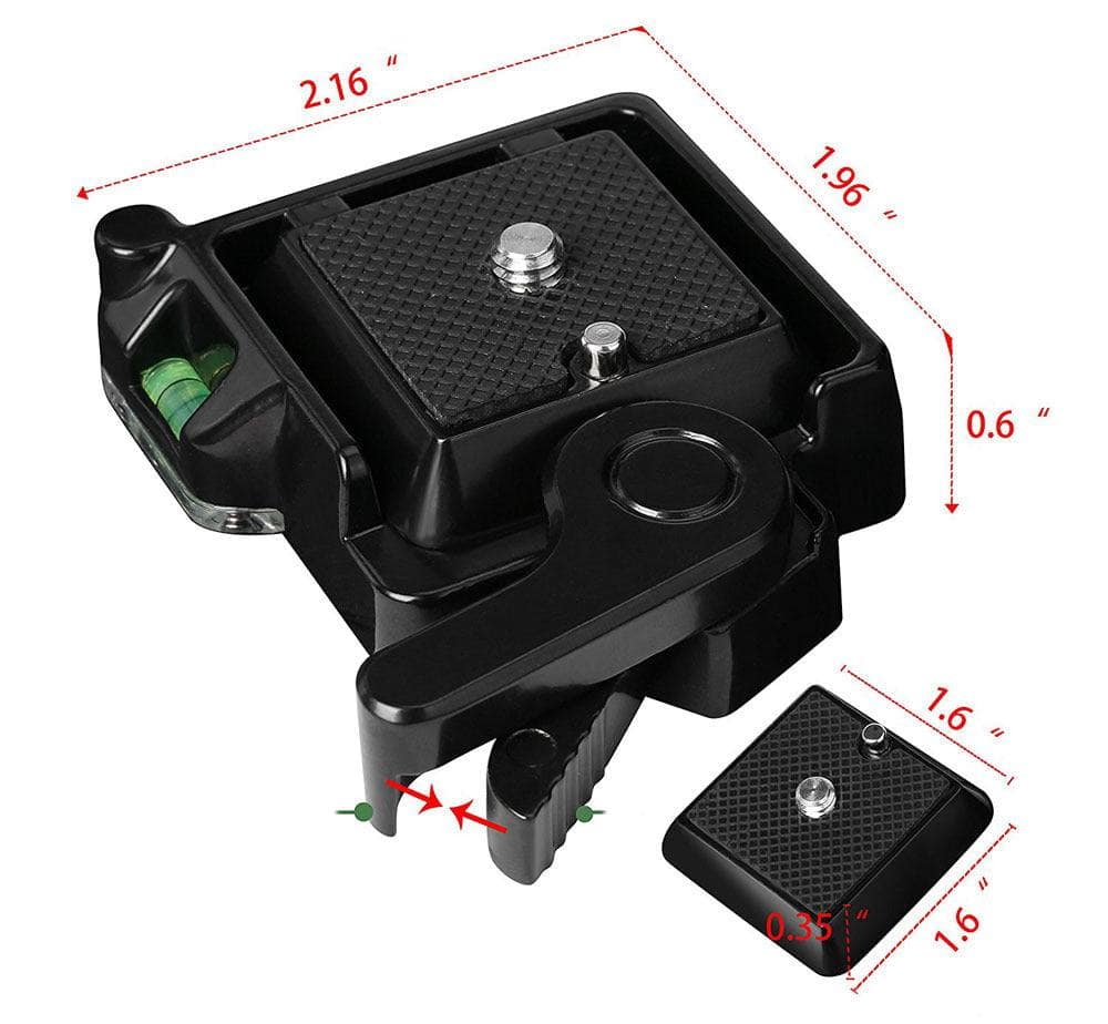 Black Compatible with Apple, PTZ tripod quick release seat