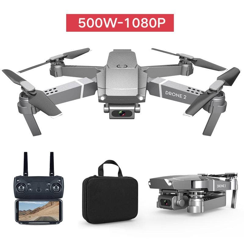 Silver / 1080p E68 Quadcopter Folding Drone