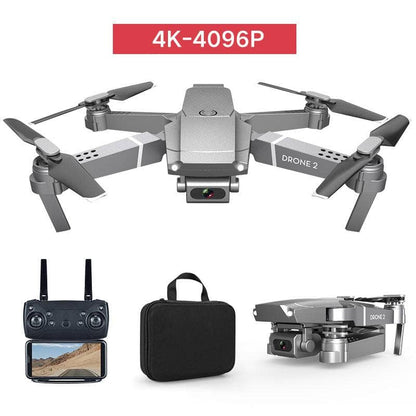 Silver / 4K E68 Quadcopter Folding Drone