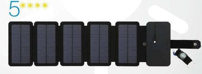 5solar panels Outdoor Folding Solar Panel Charger Portable 5V 2.1A USB Output Devices Camp Hiking Backpack Travel Power Supply For Smartphones