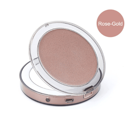 Rose Gold / 85×85×17.2 Specchio portatile con luci SK88, adatto per make-up.