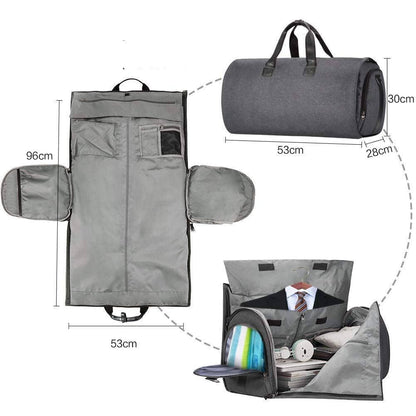 Dark Grey Suit Travel Bag For Men With Large Capacity Dry Wet Separation