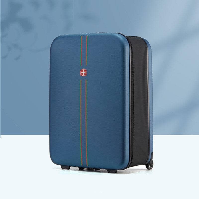 Peacock blue / 20inches Light Folding Trolley Password Suitcase