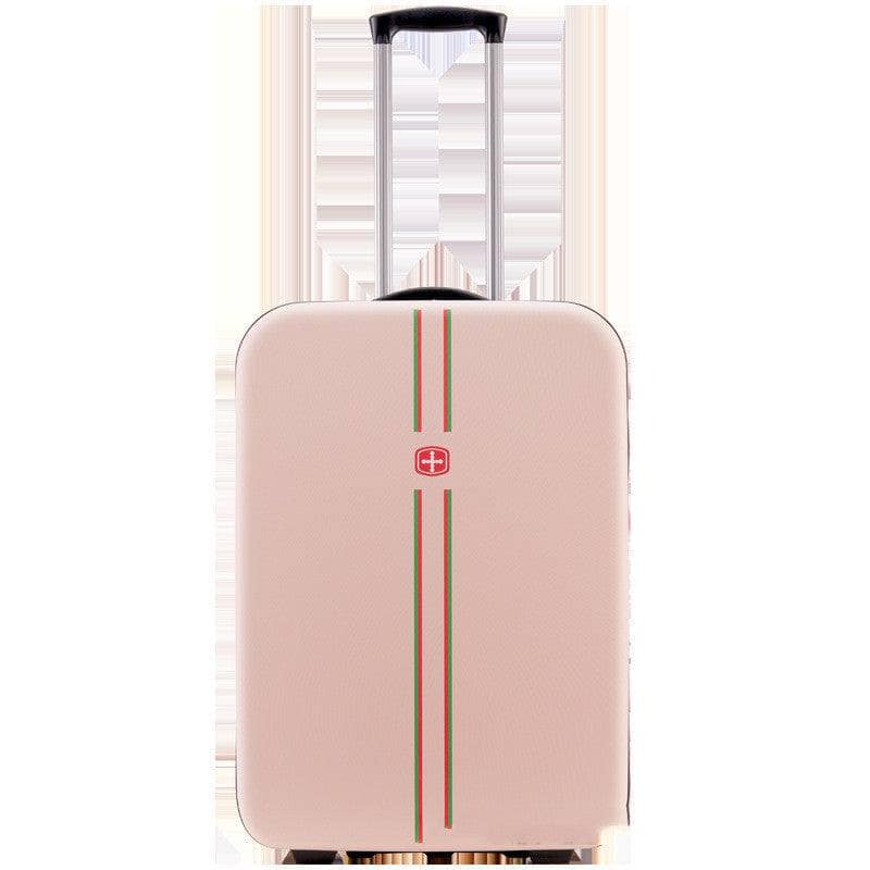 Pink / 20inches Light Folding Trolley Password Suitcase