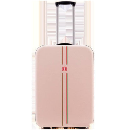 Pink / 20inches Light Folding Trolley Password Suitcase