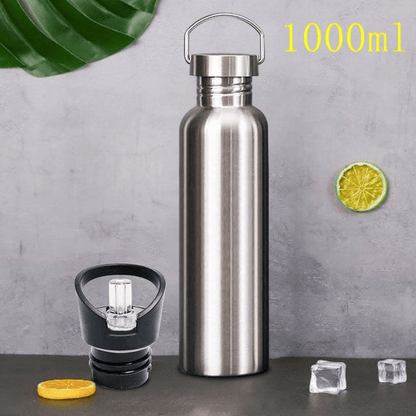 1000ml Borraccia in acciaio inossidabile da 500/750/1000ml con cannuccia. Borraccia in acciaio inossidabile da 500/750/1000ml, facile da usare e da trasportare.