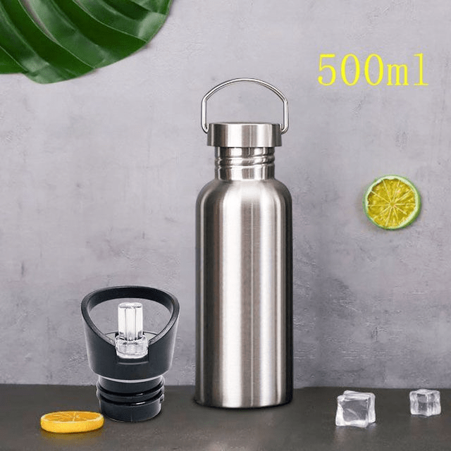 500ml Borraccia in acciaio inossidabile da 500/750/1000ml con cannuccia. Borraccia in acciaio inossidabile da 500/750/1000ml, facile da usare e da trasportare.