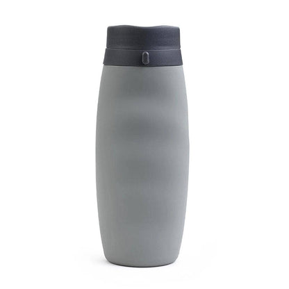 Grey Silicone Kettle Folding Water Bottle