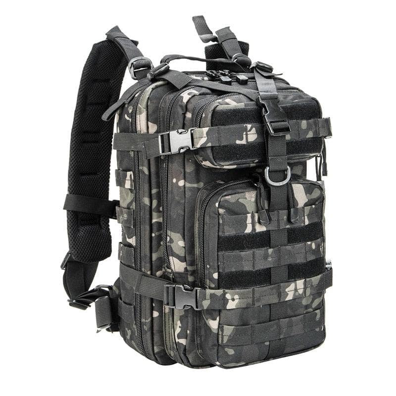 Black Multicam Zaino tattico in stile militare da uomo capacità 30L.