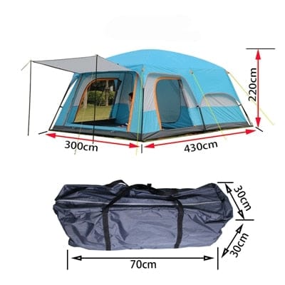 Blue Tenda da campeggio Carpas per 5-8 persone. Tenda da campeggio Carpas per 5-8 persone