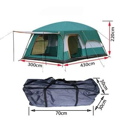 Green Tenda da campeggio Carpas per 5-8 persone. Tenda da campeggio Carpas per 5-8 persone