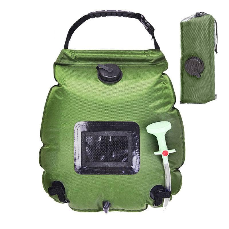 Verde Borsa Portatile per Doccia da Campeggio - La soluzione ideale per una doccia calda in mezzo alla natura!