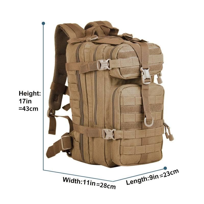 Zaino tattico in stile militare da uomo capacità 30L.