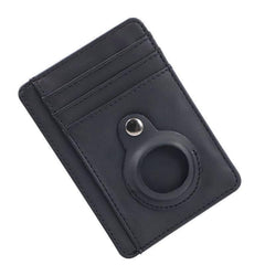 Leather card holder equipped with an RFID anti-theft system.