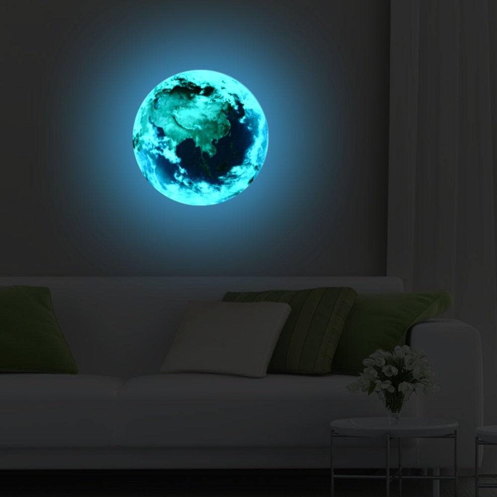 Terra e Luna Luminosa  Adesivi Murali Terra Luna Luminosa Adesivi Murali, Per  Bambini, Decorazione Camera Da Letto