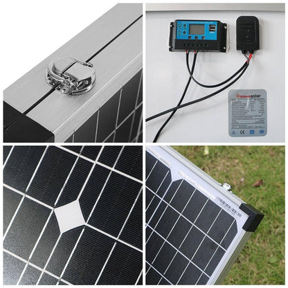 Pannello solare pieghevole Anaka 100W 12V per campeggio.