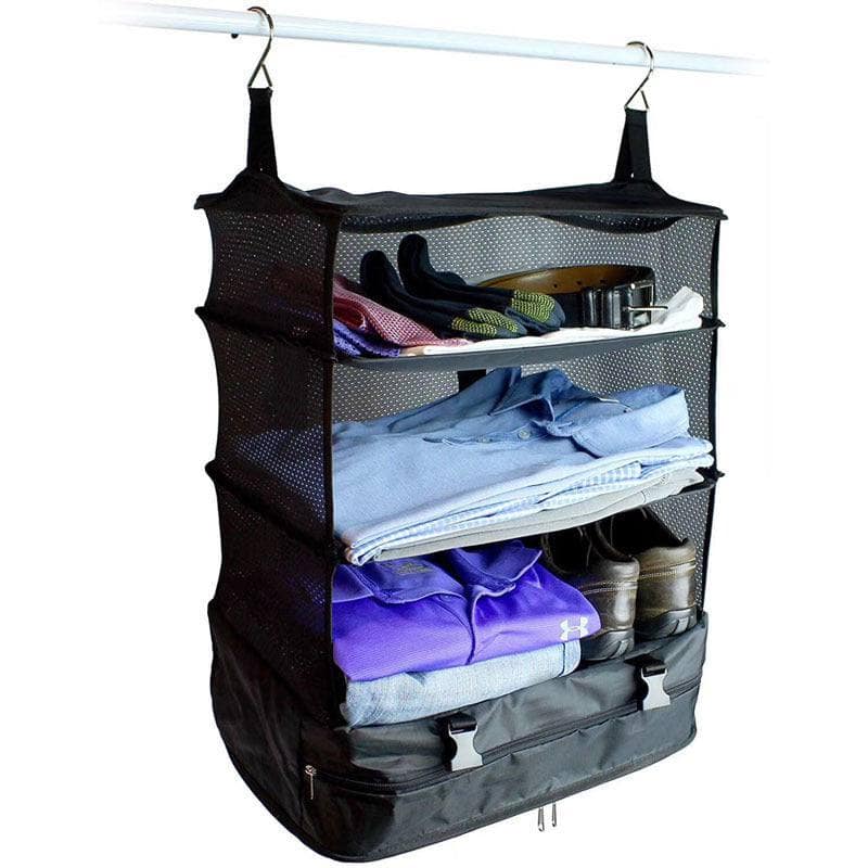 Black TV Household Goods Foreign Trade New Style Multifunctional Clothing Travel Storage Three-Layer Hanging Bag Travel Storage Bag