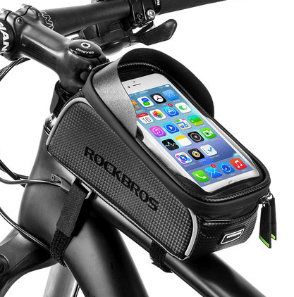 Carbon black / 6.0 inch Borsa anteriore  per bicicletta impermeabile.