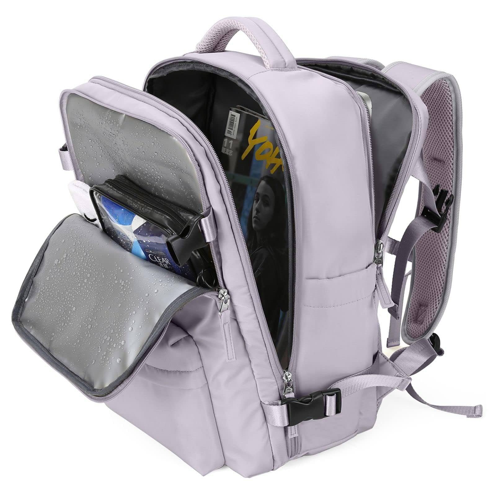 Light Purple / M Fashion Large Capacity Travel Backpack Student School Bags