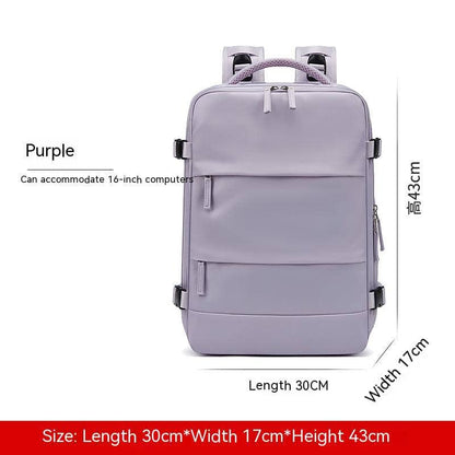 Purple / 17 Inches New Travel Backpack Women's Large Capacity Dry Wet Separation