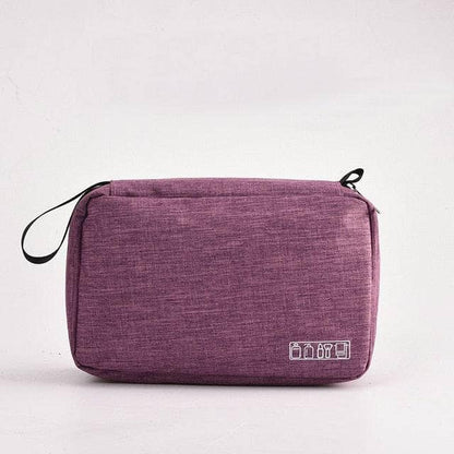 Purple Borsa da toilette per viaggio con gancio, adatta per uomo e donna.