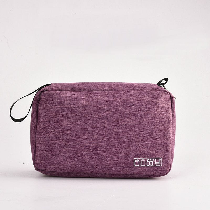 Purple Toiletry Bag Borsa da toilette per viaggio con gancio, adatta per uomo e donna.