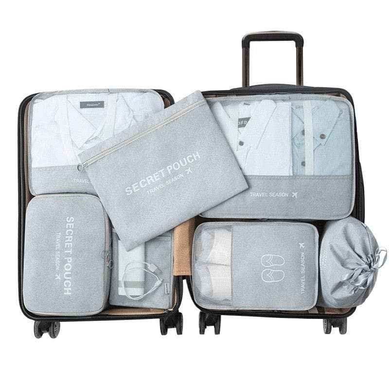 Style 2 - Gray Set di borse contenitore/organizer da viaggio.