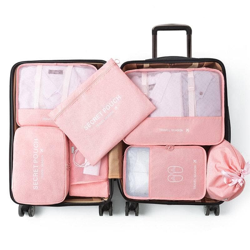 Style 2 - Pink Set di borse contenitore/organizer da viaggio.