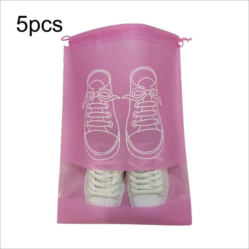 Women 36x26.5cm / Pink Set 5 borse contenitore per scarpe, adatta per valigie, trolley e zaini.