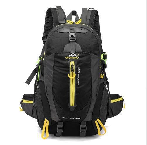 Black / 30 - 40L Zaino da viaggio adatto per escursioni e campeggio. Capacità 40 L. Adatto per uomo e donna.